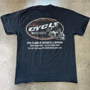 Cycle Warehouse Motorcycle Mayhem Butler, Pa Size Large Gildan Tee Shirt